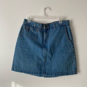 levi’s denim high waisted mini skirt